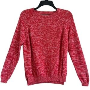 Wet Seal Women's‎ Heather Red Long Sleeve Lightweight  Open Back Sweater Size SM